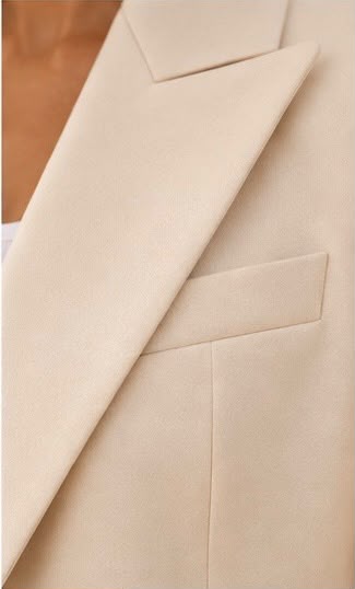 Giacca doppiopetto color panna Maryley