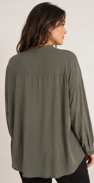 Camicia Curvy Fluida Collo Coerano DejaVù Over