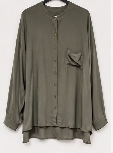 Camicia Curvy Fluida Collo Coerano DejaVù Over