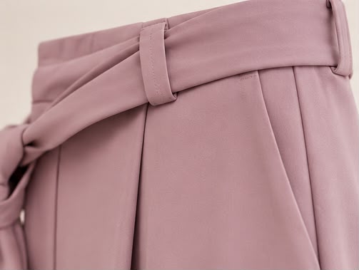 Pantalonr palazzo malva con cintura Maryley
