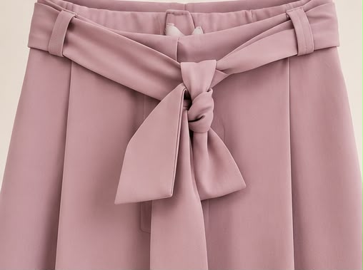Pantalonr palazzo malva con cintura Maryley