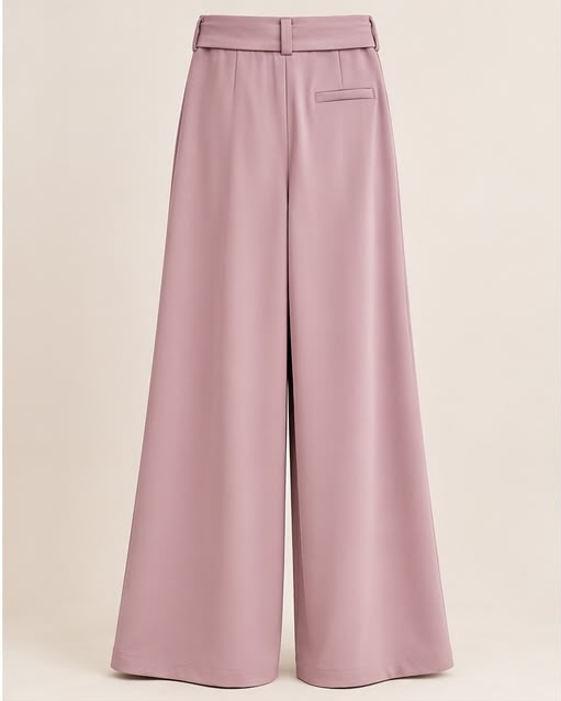 Pantalonr palazzo malva con cintura Maryley